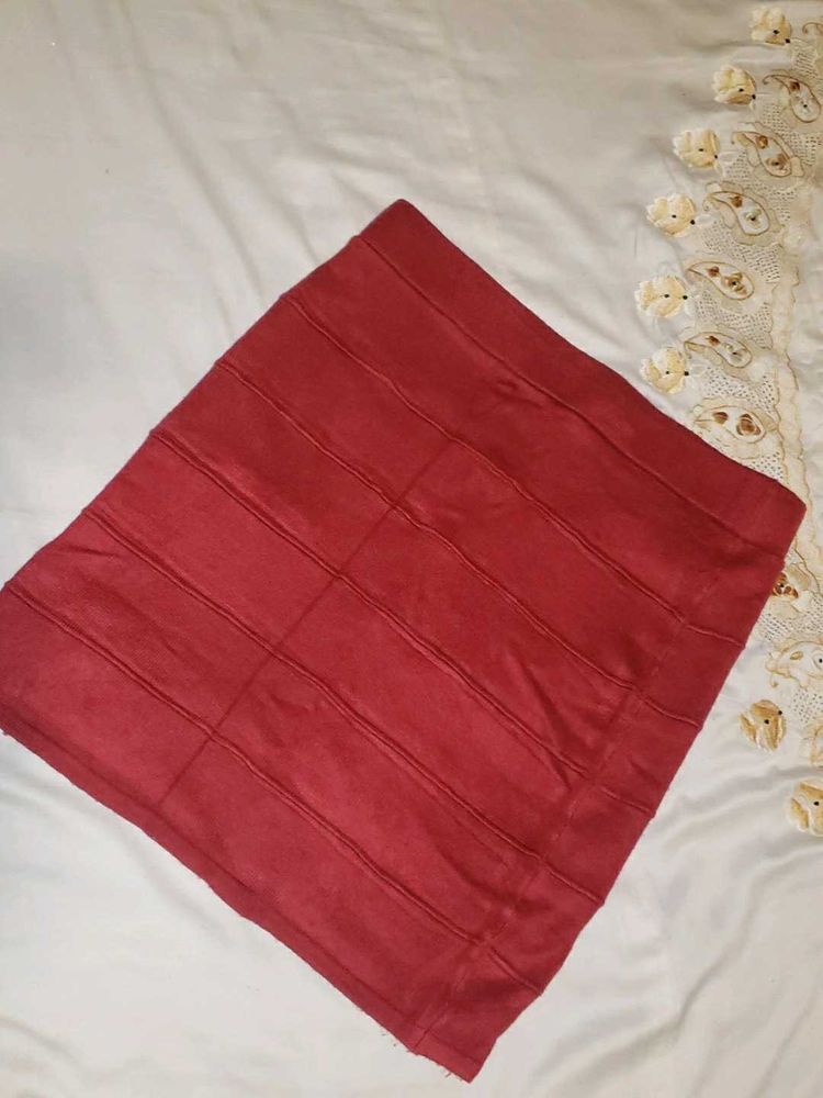 Red Bandage Style Mini Skirt