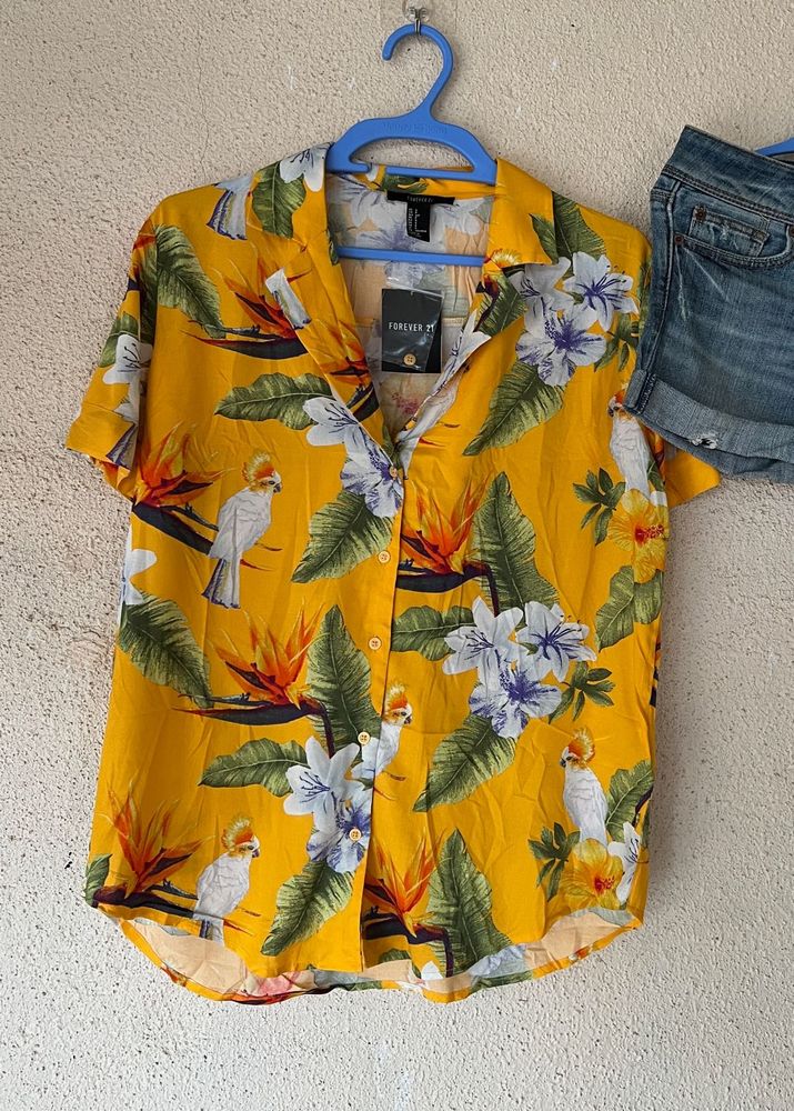 Forever 21 Floral Print Shirt