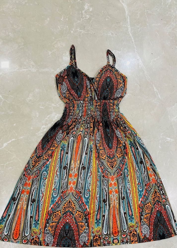 Boho Paisley Print Maxi Dress