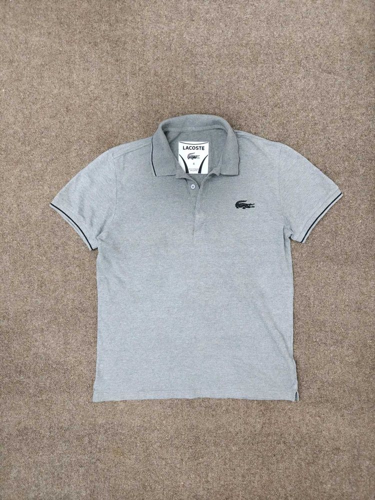 Lacoste Men's Grey Polo T-Shirt