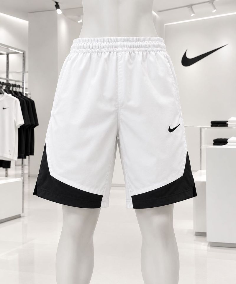 Nike Men's White &amp; Black Athletic Shorts