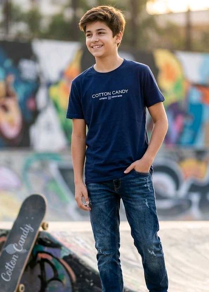 Cotton Candy Navy Tee