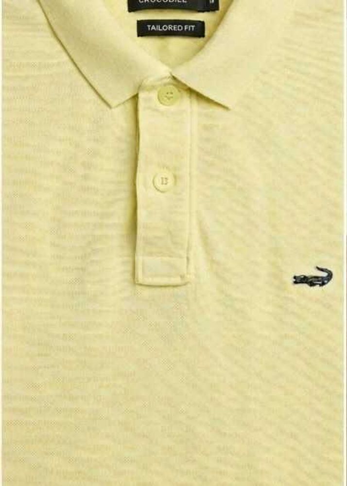 Men's Yellow Crocodile Polo Shirt (size M)