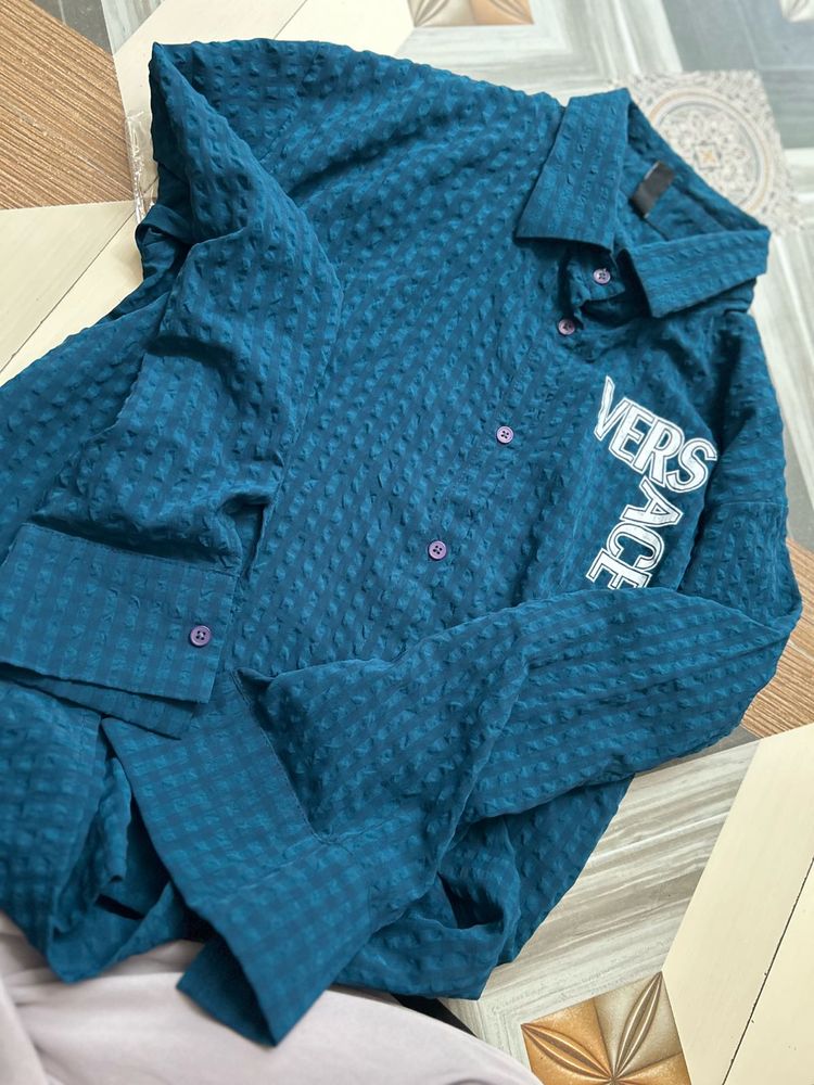Women’s Textured Cotton Shirt – Full Sleeve