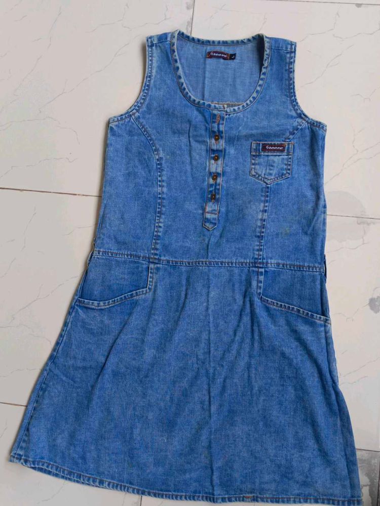 Vintage Denim Mini Dress