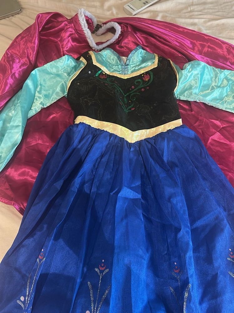 Halloween Princess Anna Costume with Cape
