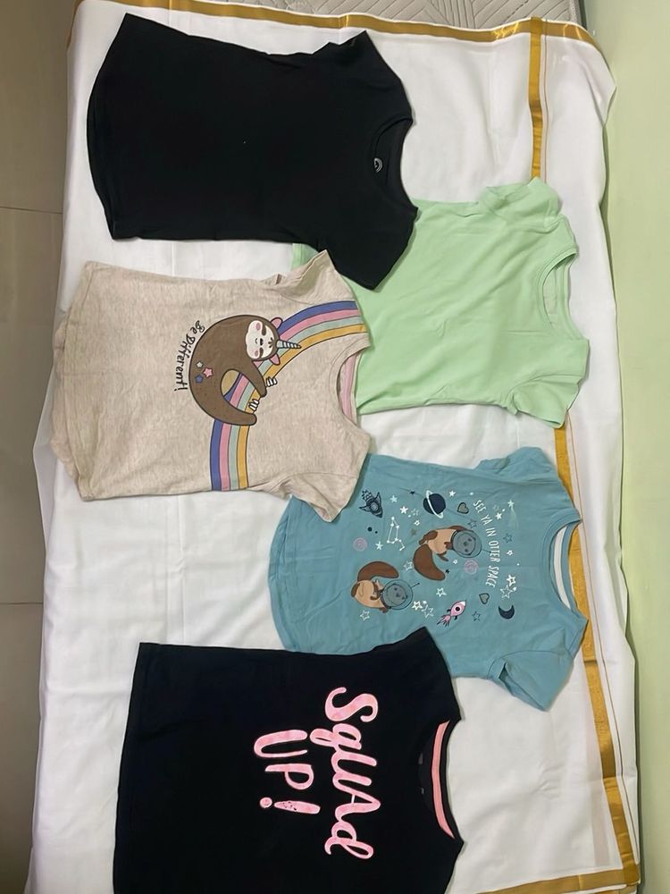 Girls T-Shirt Bundle - Five Fun Tops