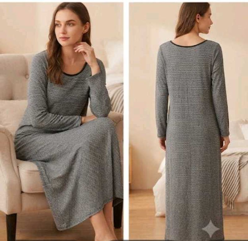 Striped Long Sleeve Maxi Dress