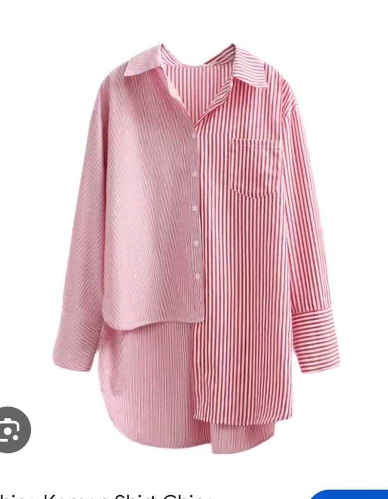 Chic Striped Asymmetrical Shirt