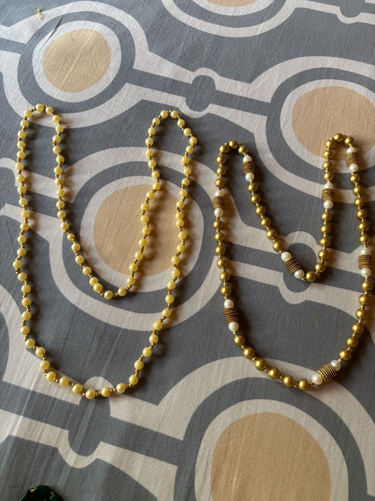 Elegant Pearl &amp; Gold Necklaces
