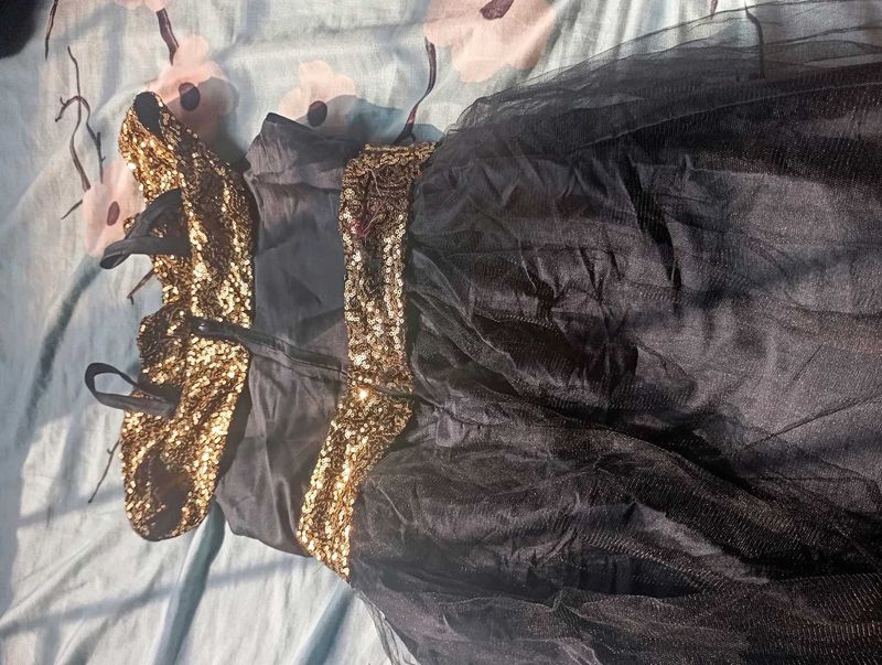 Black Sequins Frock