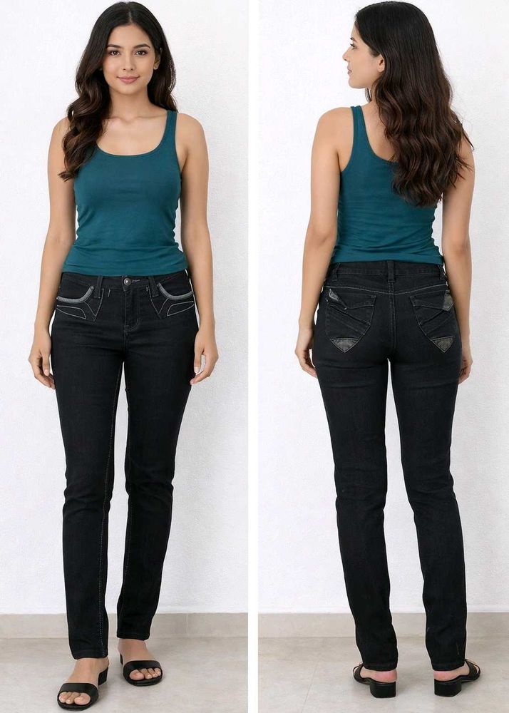 Stylish Black Denim Jeans