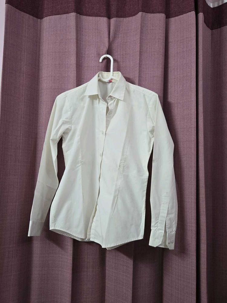 Classic White Button-Down Shirt