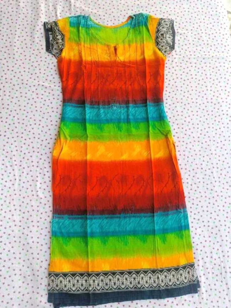 Rainbow Striped Kurti