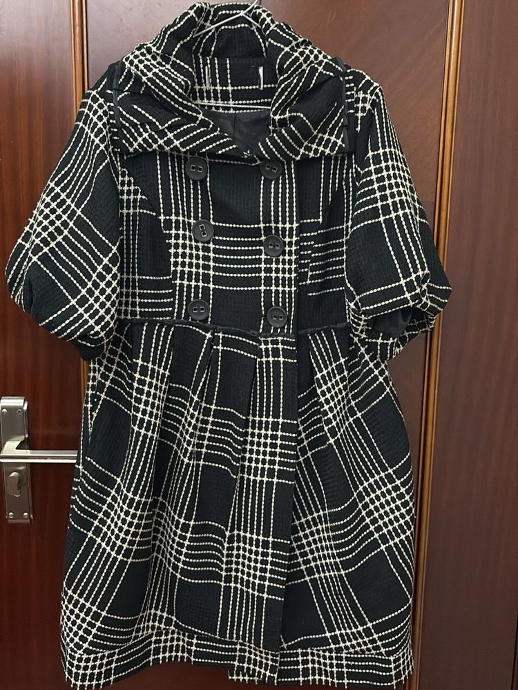 Plaid Print Coat