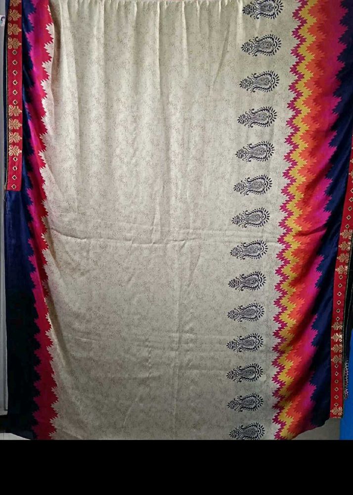 Vibrant Paisley Print Saree