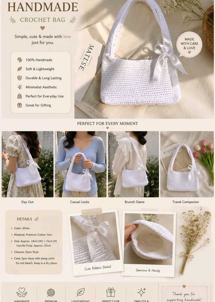 Handmade Crochet Shoulder Bag