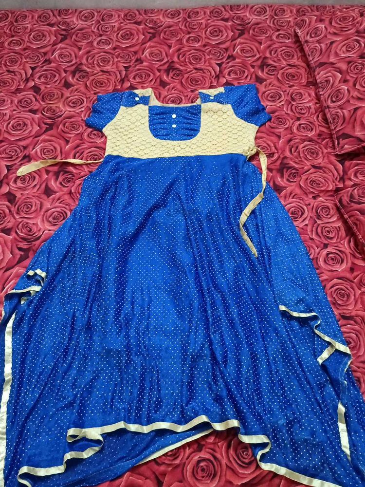 Cute Blue Polka Dot Dress