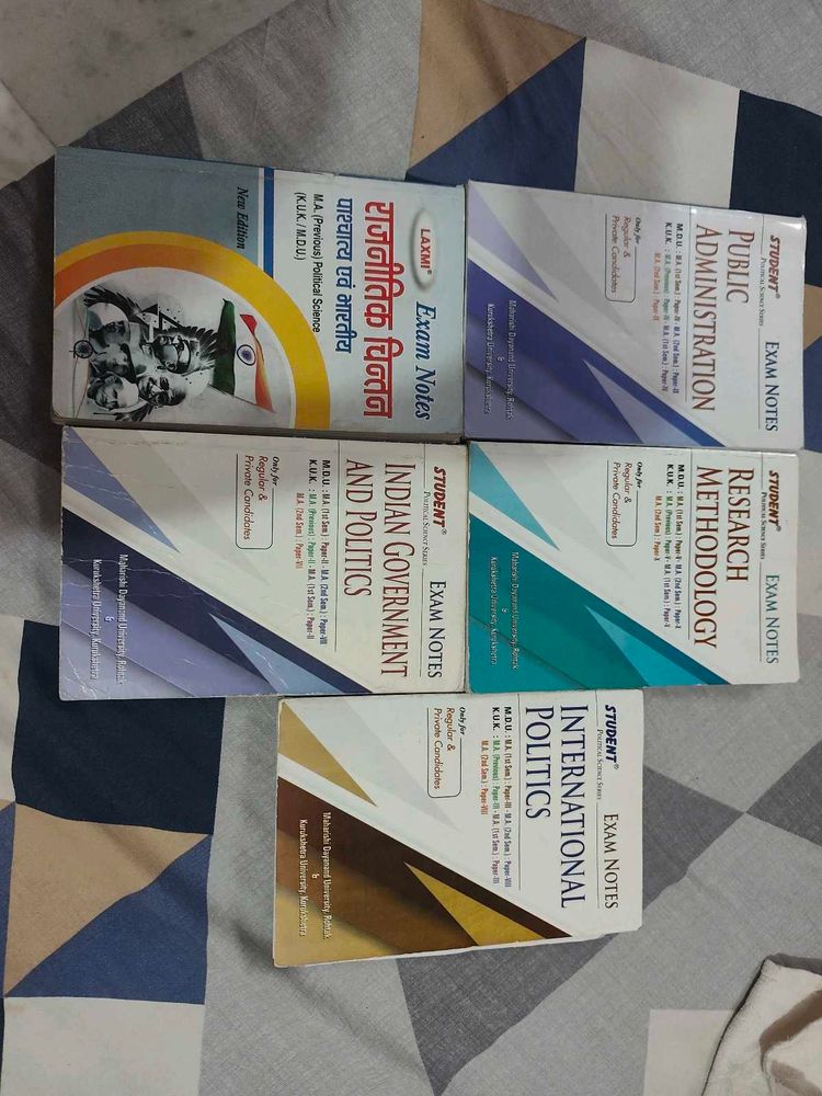 Lot of 5 Political Science Exam Notes M.A 1st year