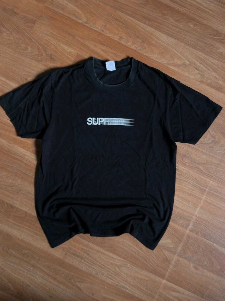 Black "SUPRE" Graphic T-Shirt by SUPREME