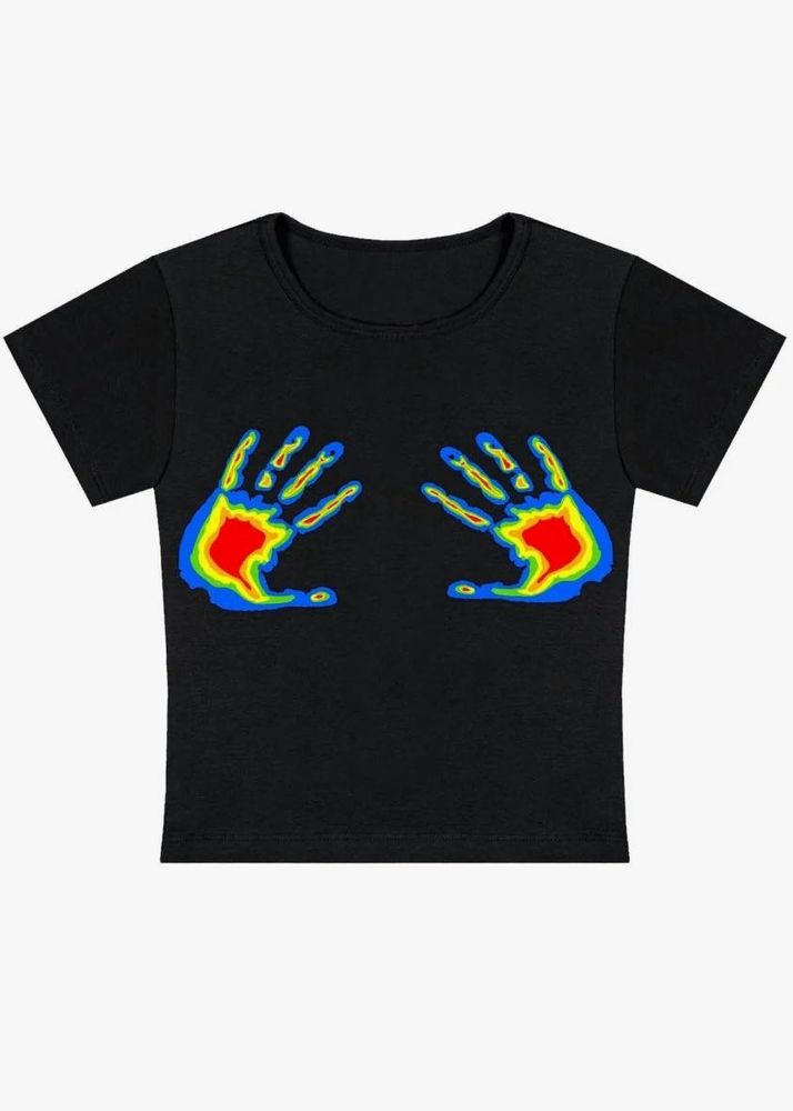 Graphic Print Crop Top