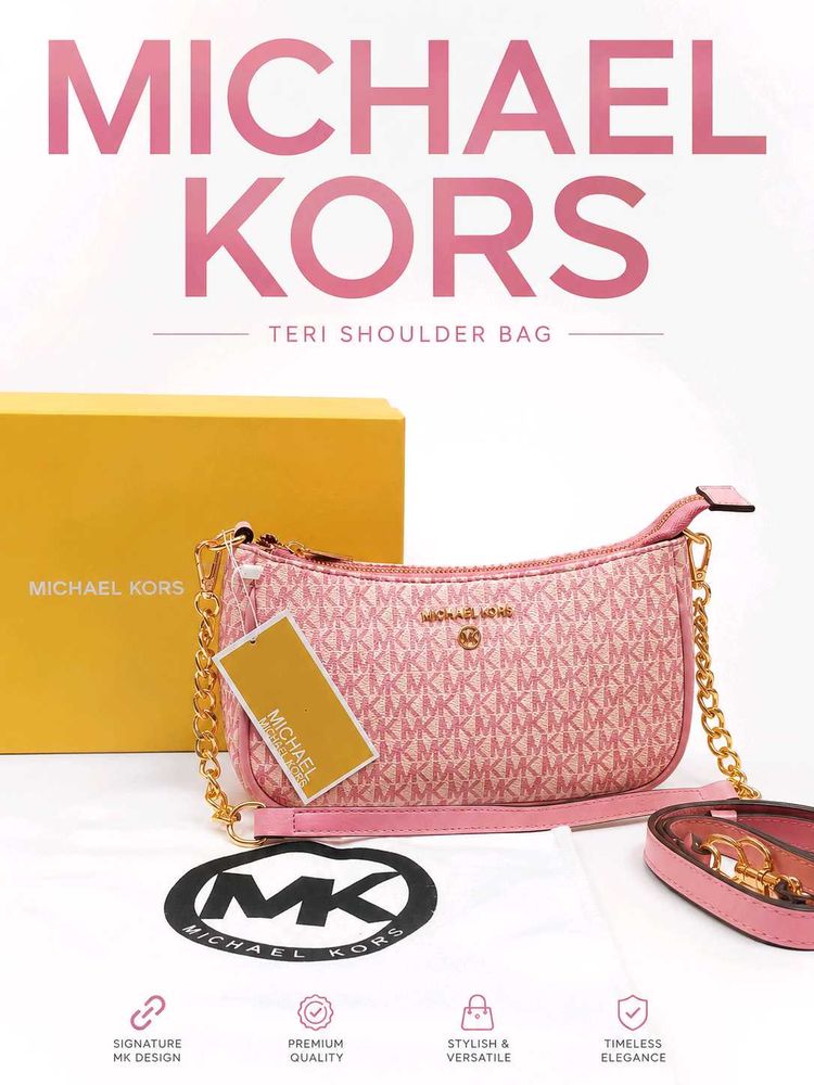 Michael Kors Pink Logo Shoulder Bag