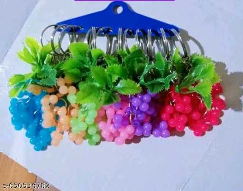 Cute Grape Bunch Keychain Set of 6