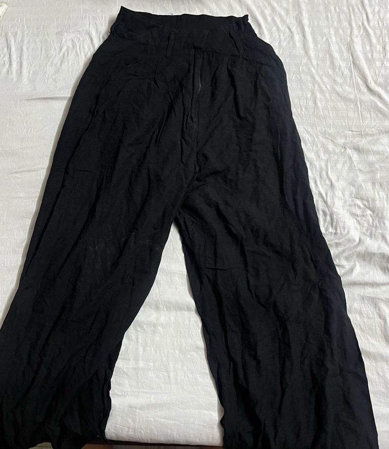 Black Wide Leg Trousers