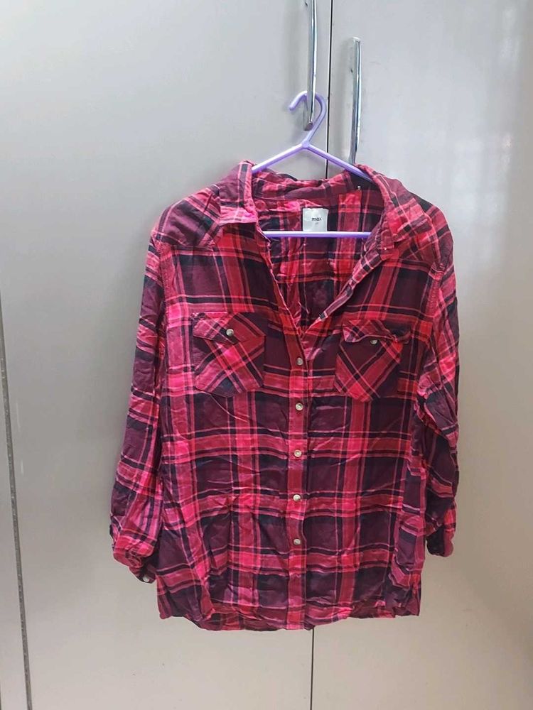 Red Plaid Flannel Shirt