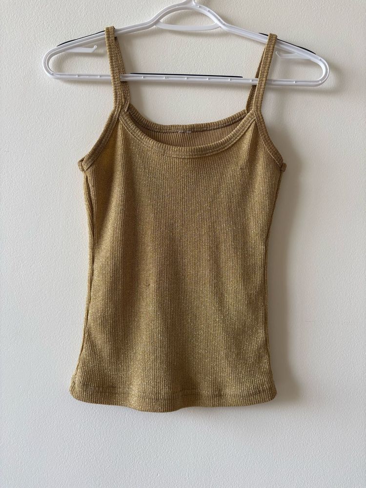 Sparkly Gold Camisole Top