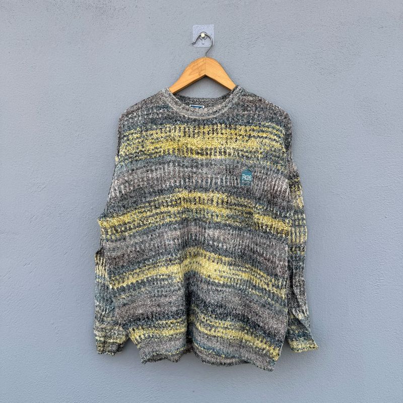 Striped Knit Pullover Sweater