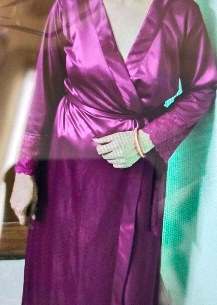 Women Night Dress Robe Set