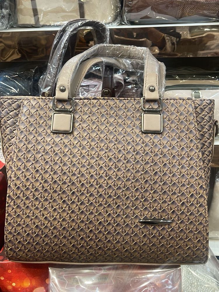 Stylish Textured Tote Handbag
