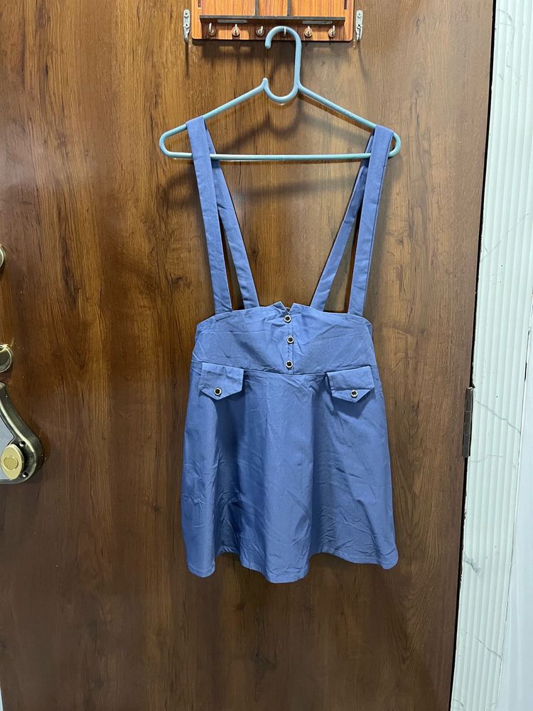 Blue Pinafore Skirt