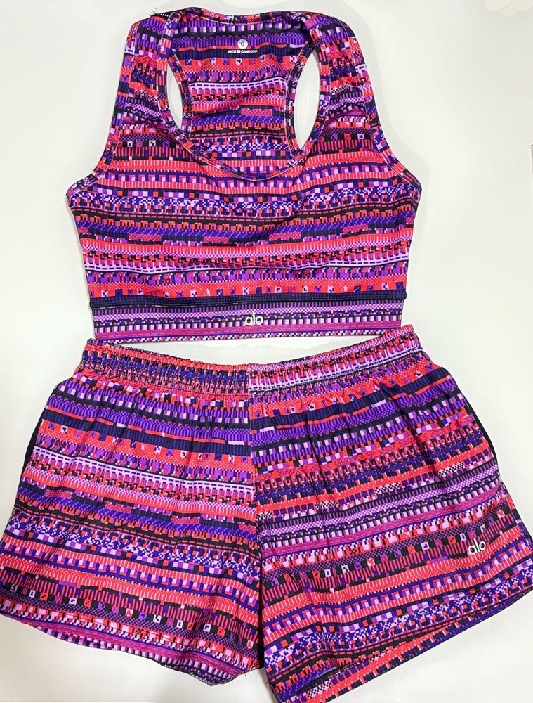 Alo Yoga Sports Bra and Shorts Set