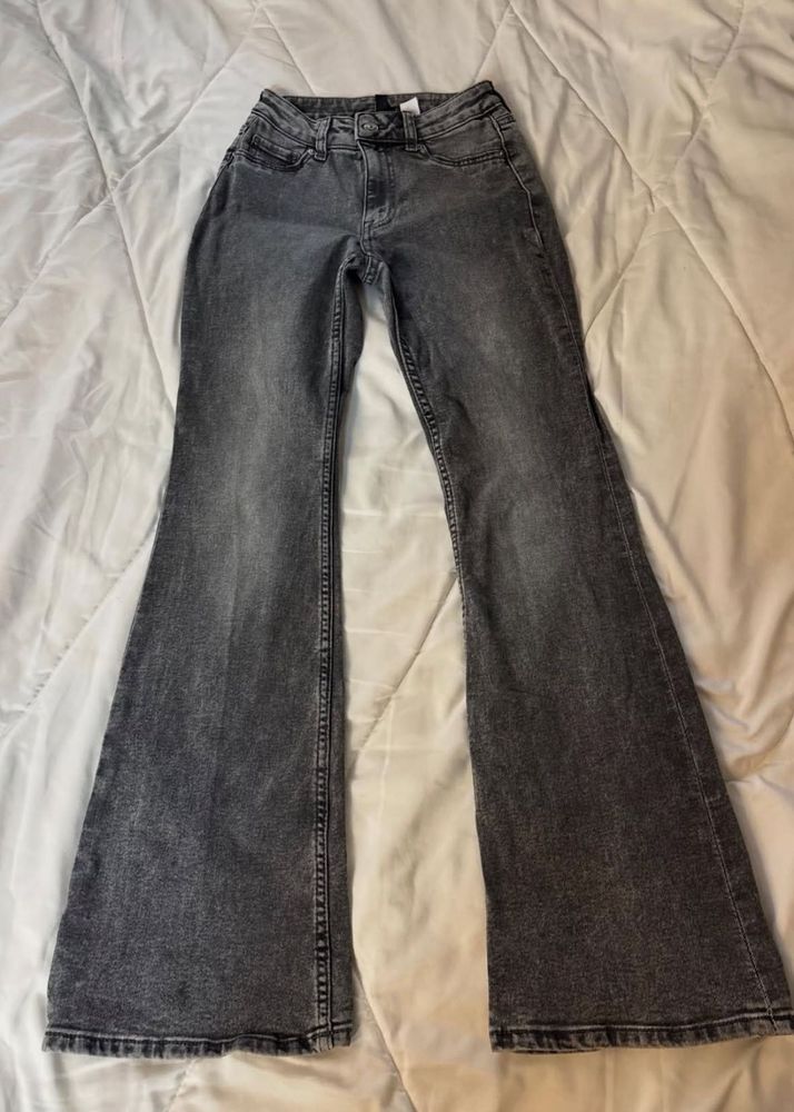 Grey Flare Jeans