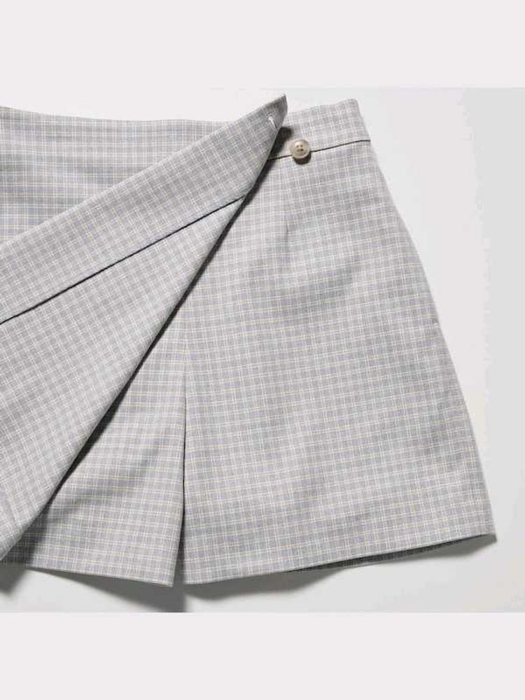 Uniqlo check Wrap Skort