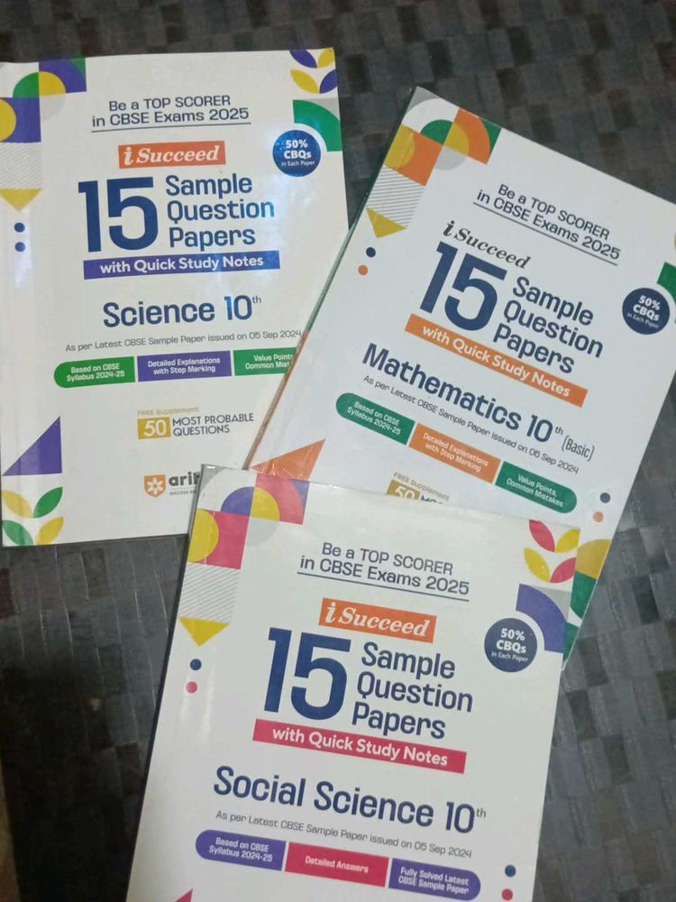 i Succeed Sample Question Papers - Class 10