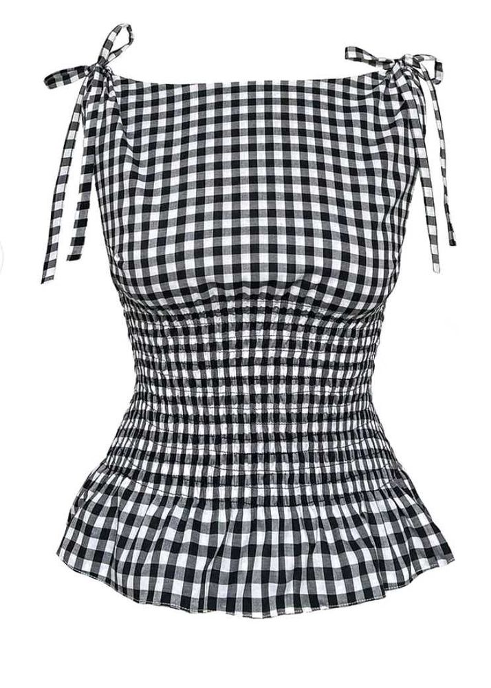 minimalistic checkered top