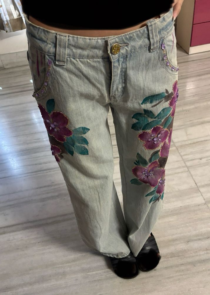 Low waist funky Wide Leg Jeans