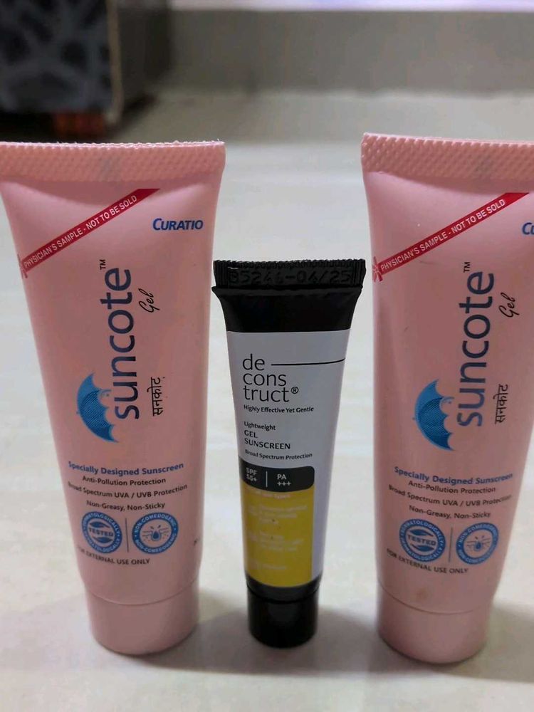 Sunscreen Lot - 3 Tubes