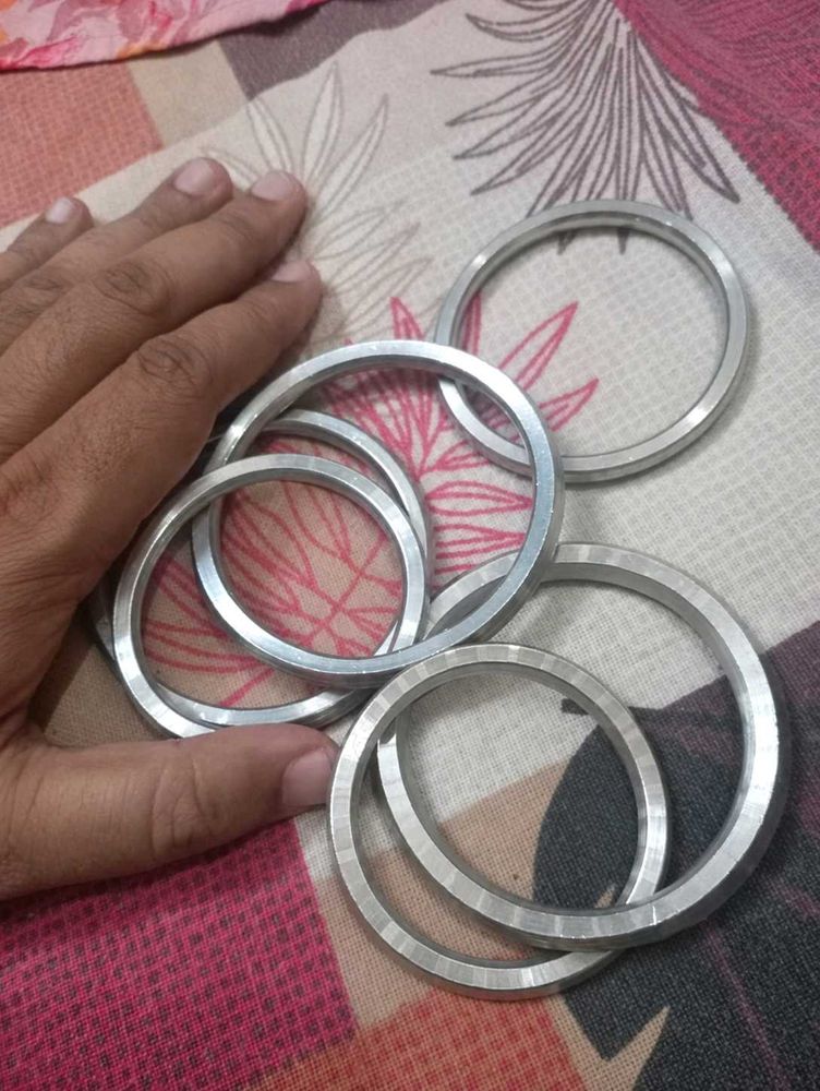 Set of 5 steel Metal Bangles