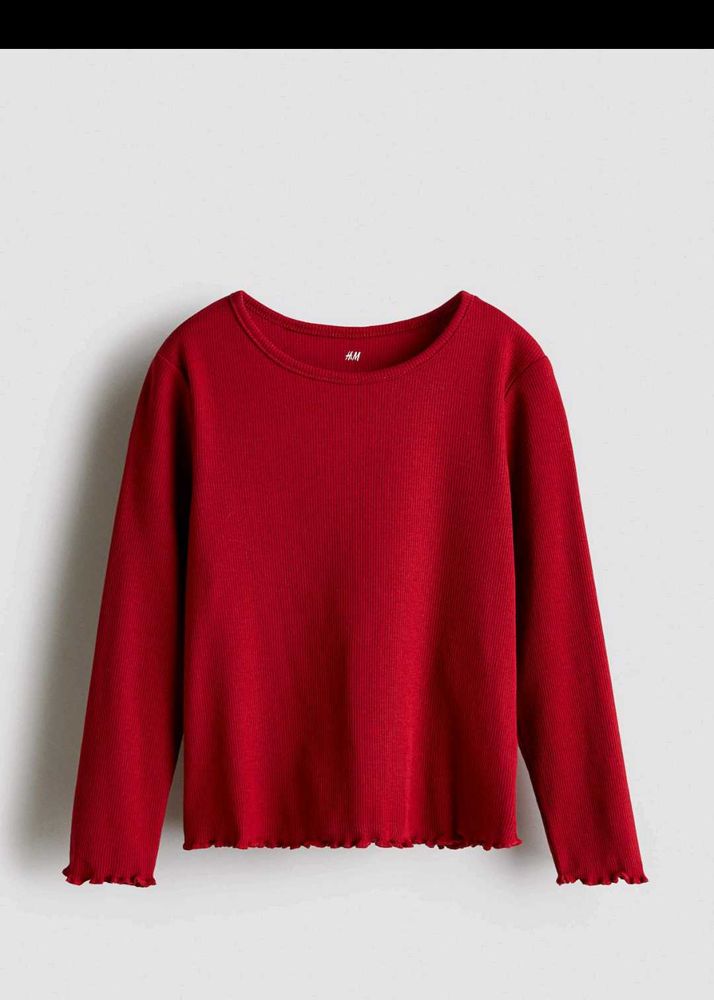 H&amp;M Red Long Sleeve Top