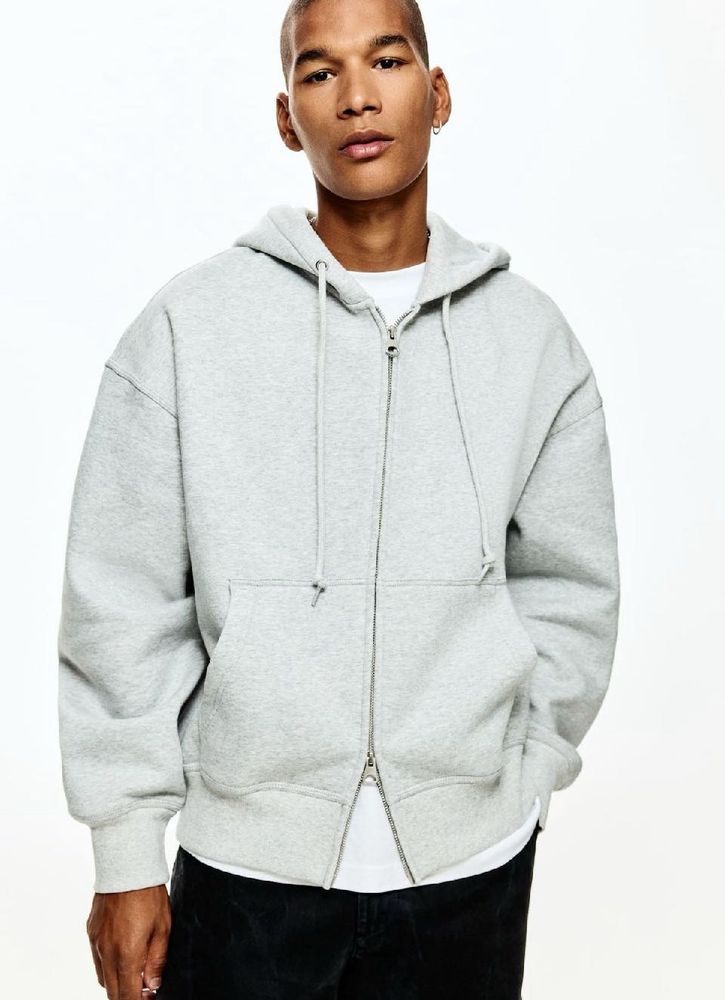 *PRICE DROP*H&amp;M Men's Grey Zip-Up Hoodie