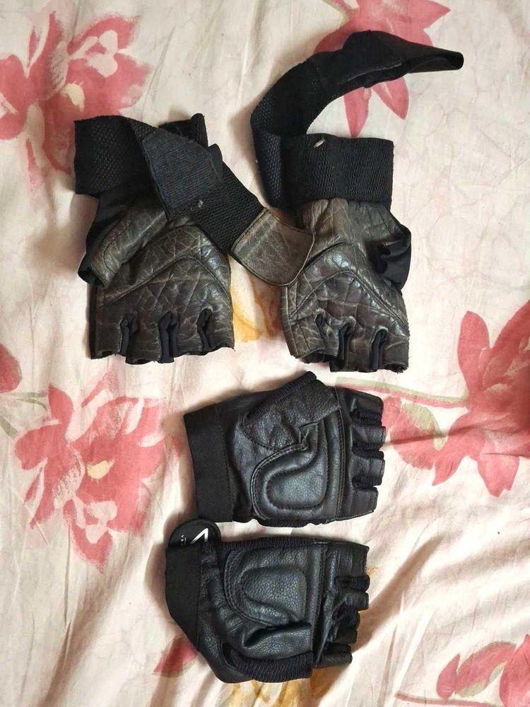 Pure leather Men's Fitness Gloves