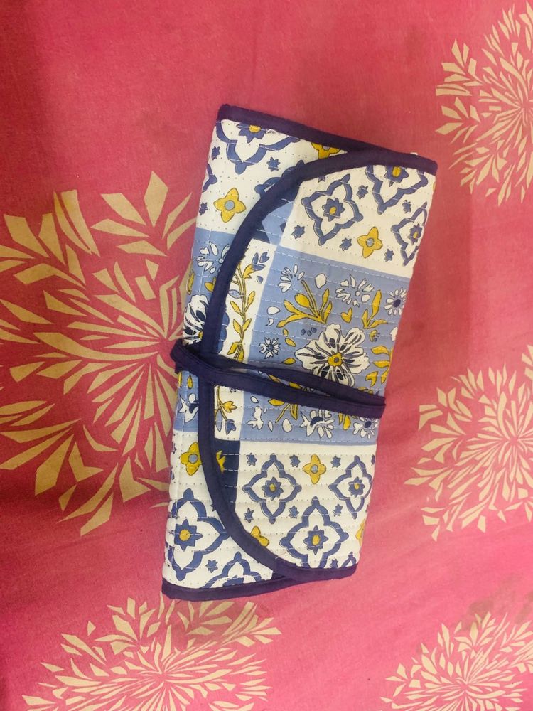 Boho Floral Print Travel Pouch
