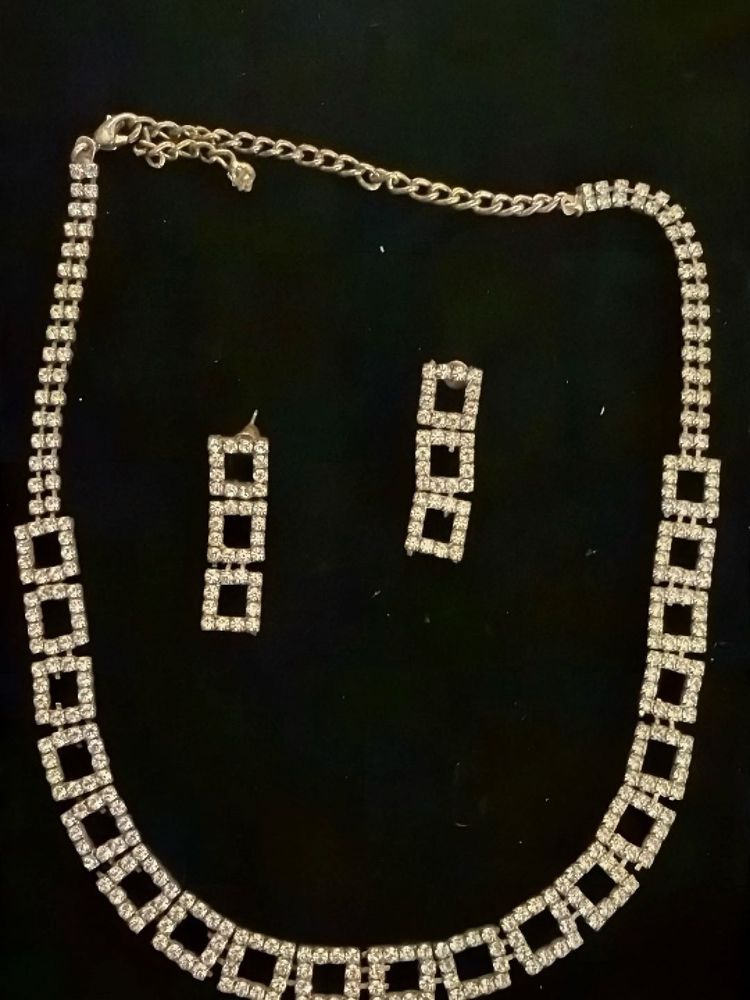 Diamond Necklace Set with Earrings