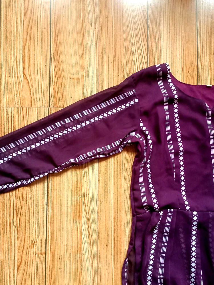 ⚡SALE!!⚡Pretty Maroon Side Slit Long Kurti