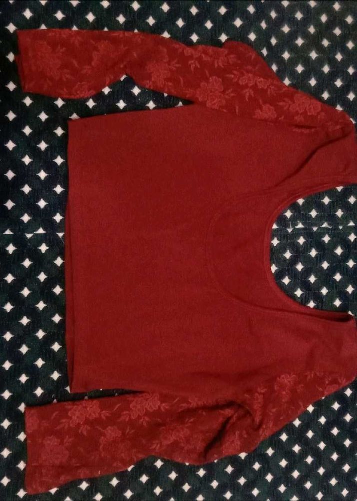 stretchable maroon blouse♥️