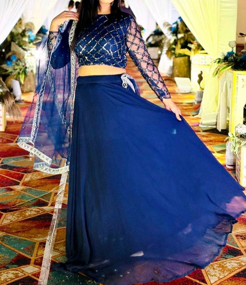 Stunning Royal Blue Lehenga Choli